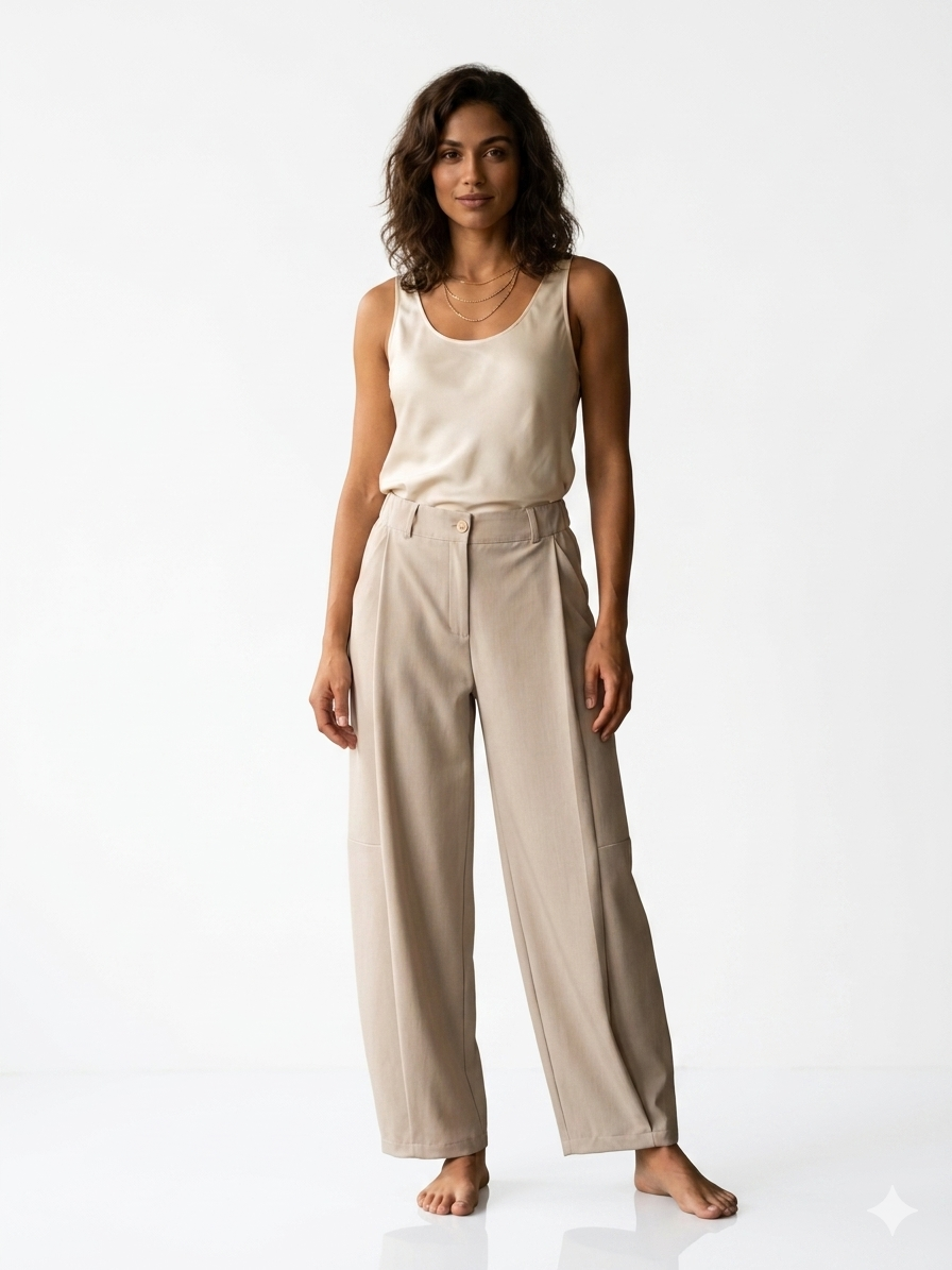 Neutral Muse Palazzo παντελόνα