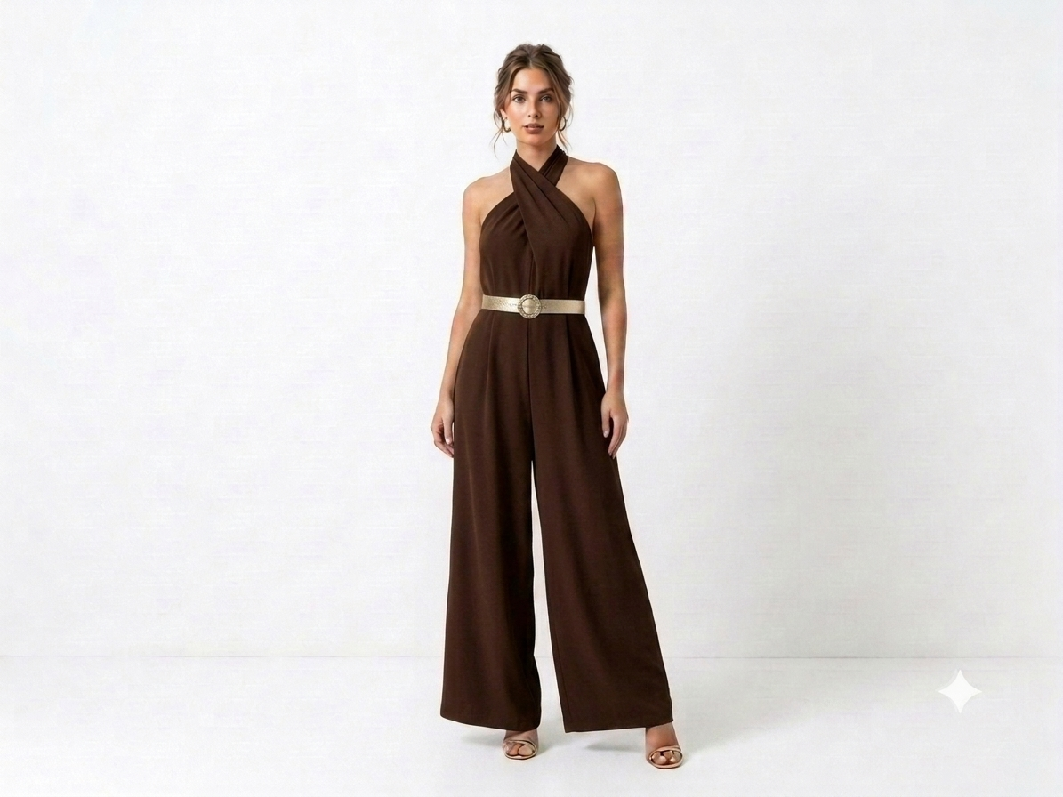 CROSS-NECK JUMPSUIT