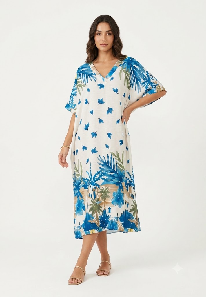 Azure Bloom Dress