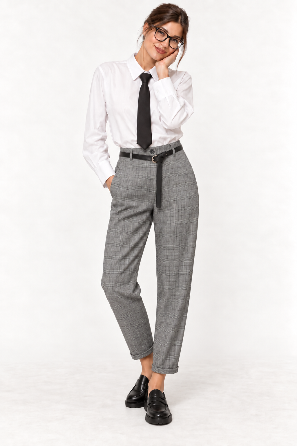 CUFFED HEM PANTS