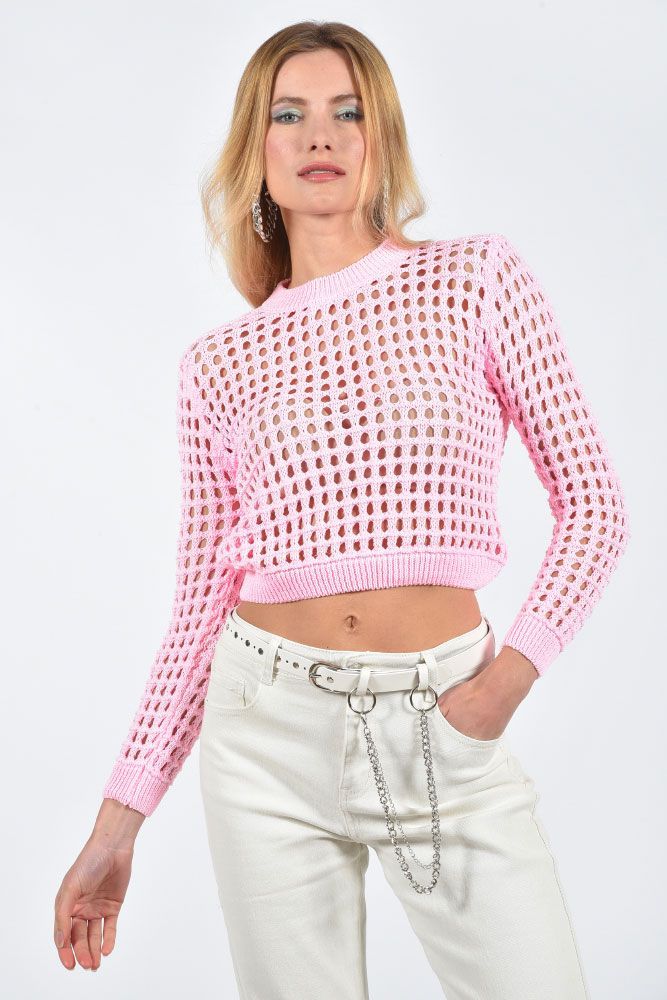 Knitted mesh shirt 