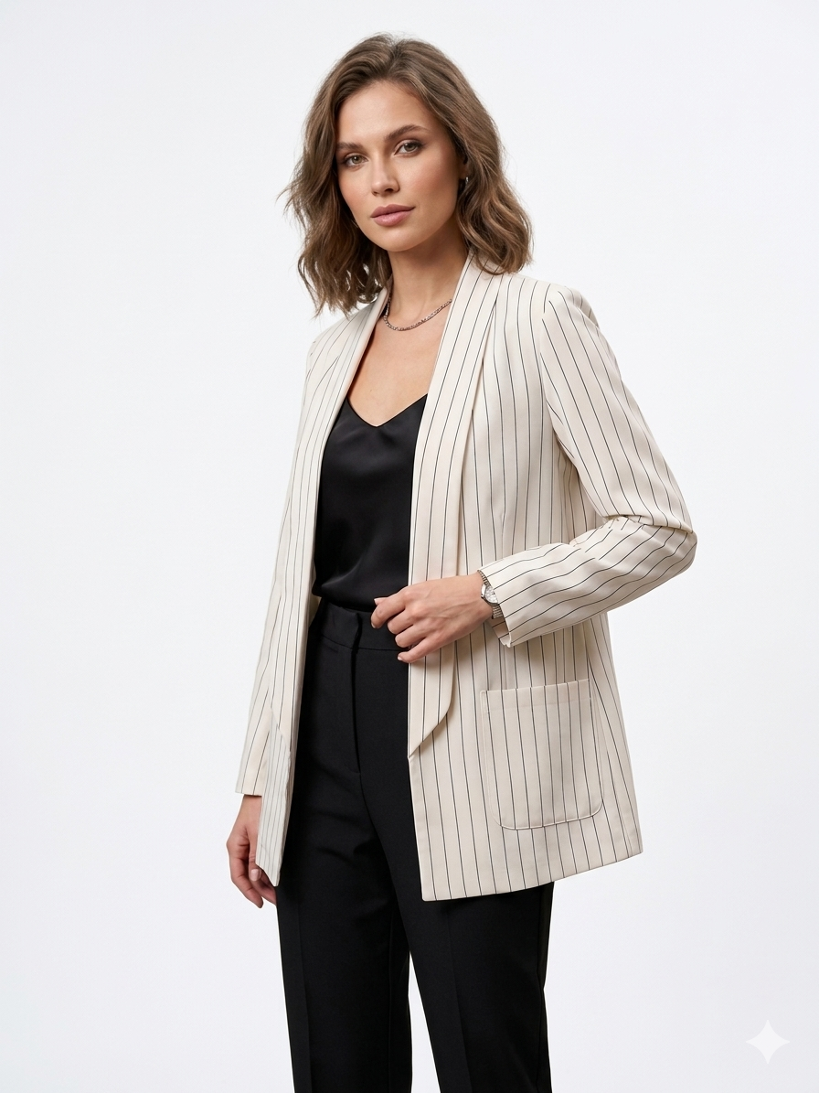 Ivory Pinstripe σακάκι