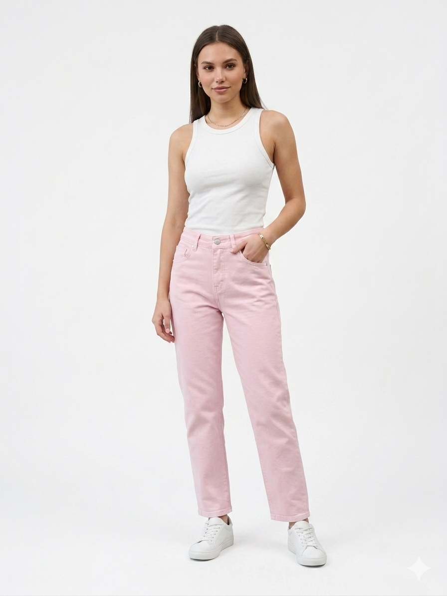 The Spring Edit Pink παντελόνι 