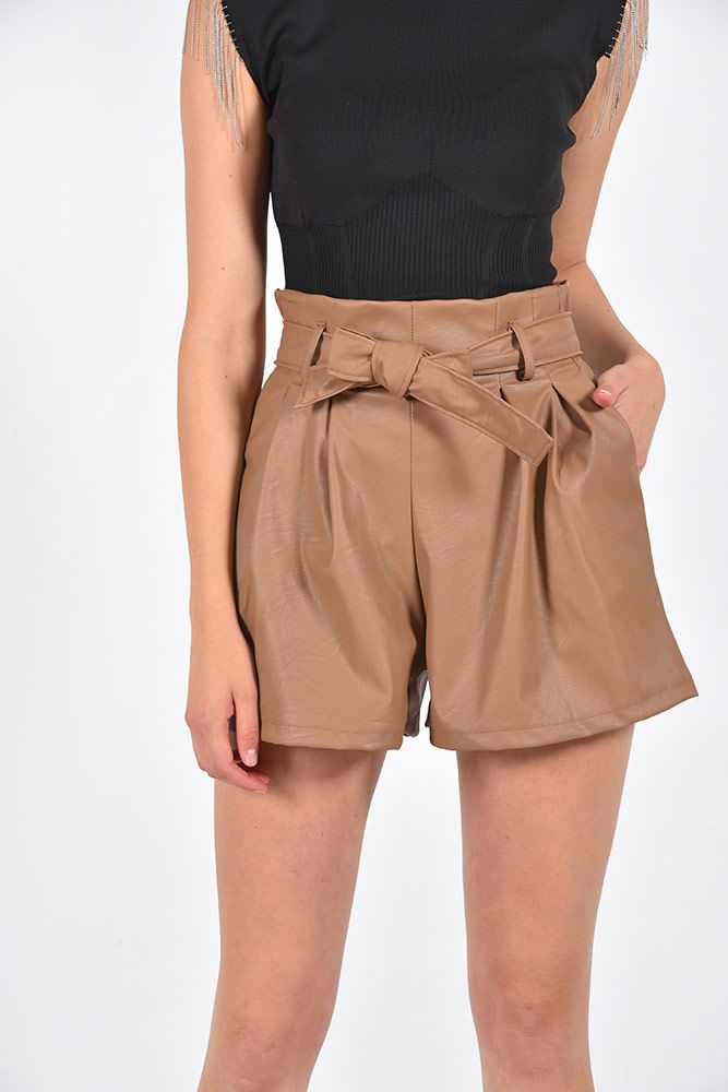 Eco leather σόρτς