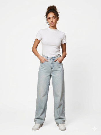 Retro Sky Blue Denim