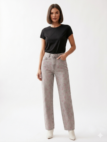 Pink Stardust Baggy τζιν παντελόνι 