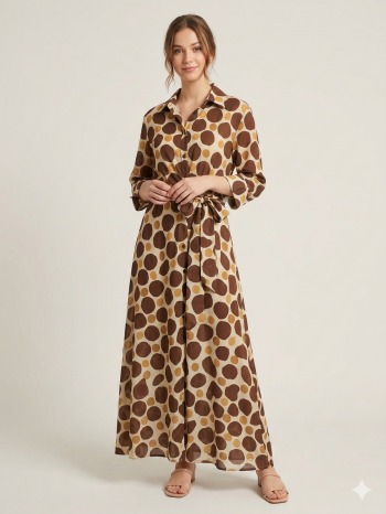 Artisan Earth Polka φόρεμα 