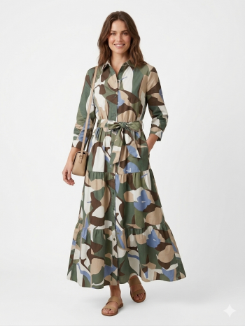 Abstract Earth Maxi φόρεμα 