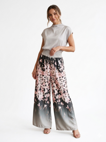 Boho Bloom Wide-Leg παντελόνα