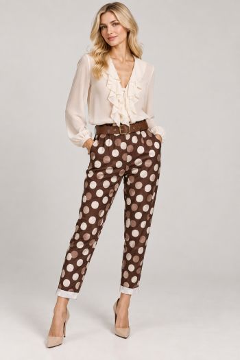 POLKA DOT PANTS WITH BELT