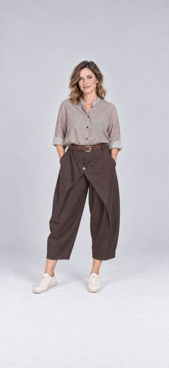 ASYMMETRICAL WRAP PANTS