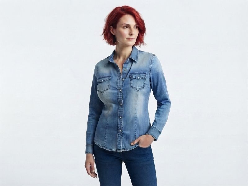 DENIM FIT SHIRT Φωτογραφία από DENIM FIT SHIRT