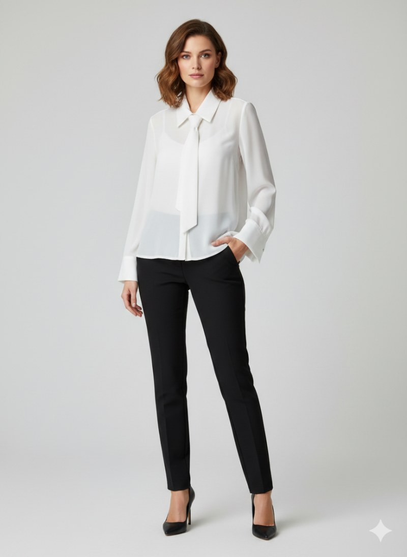 " Ivory Tie - Neck " πουκάμισο Φωτογραφία από " Ivory Tie - Neck " πουκάμισο