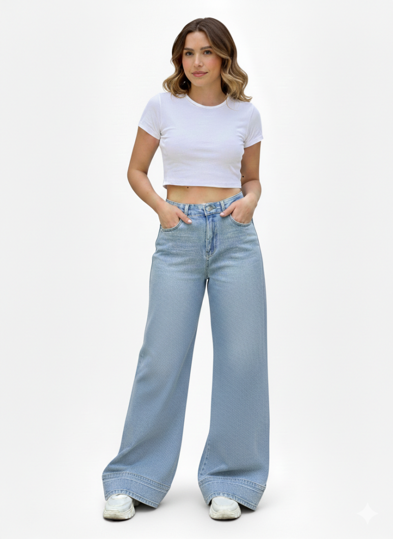 " Horizon Maxi Denim" παντελόνι Φωτογραφία από " Horizon Maxi Denim" παντελόνι