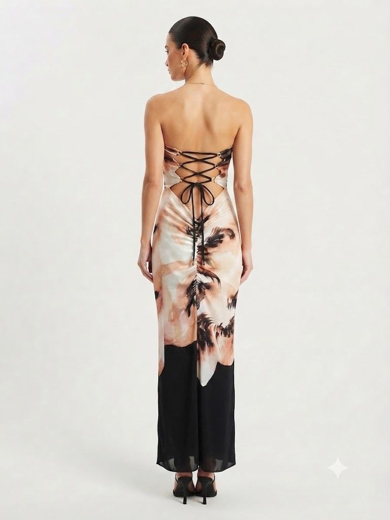 Ethereal Constrast Strapless Dress Φωτογραφία από Ethereal Constrast Strapless Dress