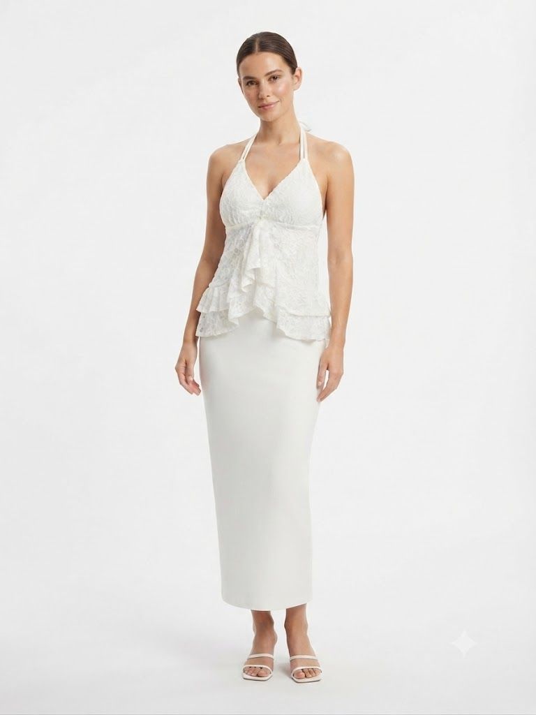 Floral Lace Tiered Top Φωτογραφία από Floral Lace Tiered Top