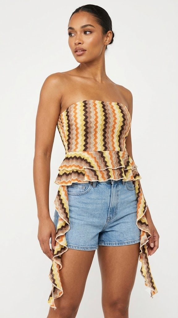 Φωτογραφία από Sunset Wave Peplum Top