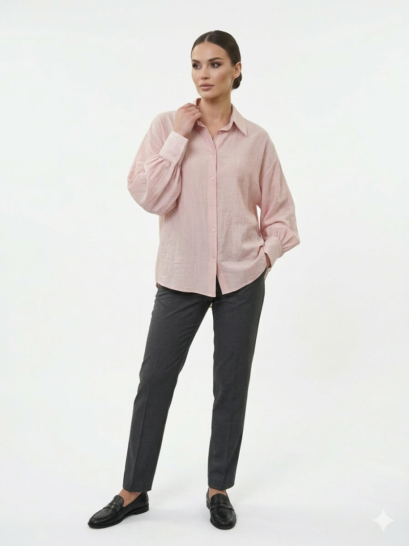 " Blush Puff-Sleeve " πουκάμισο Φωτογραφία από " Blush Puff-Sleeve " πουκάμισο