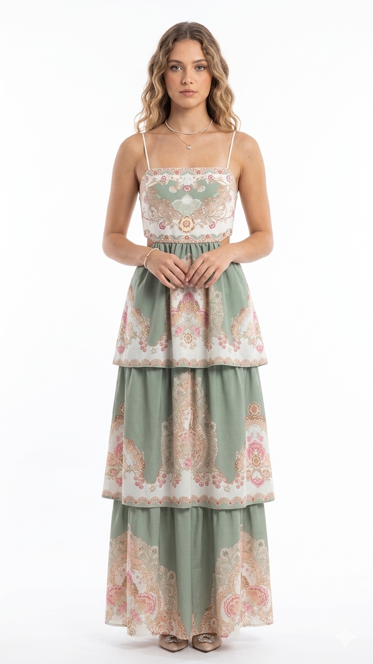 Renaissance Tiered Maxi Dress Φωτογραφία από Renaissance Tiered Maxi Dress
