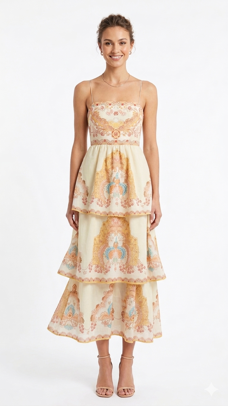 Renaissance Tiered Maxi Dress Φωτογραφία από Renaissance Tiered Maxi Dress