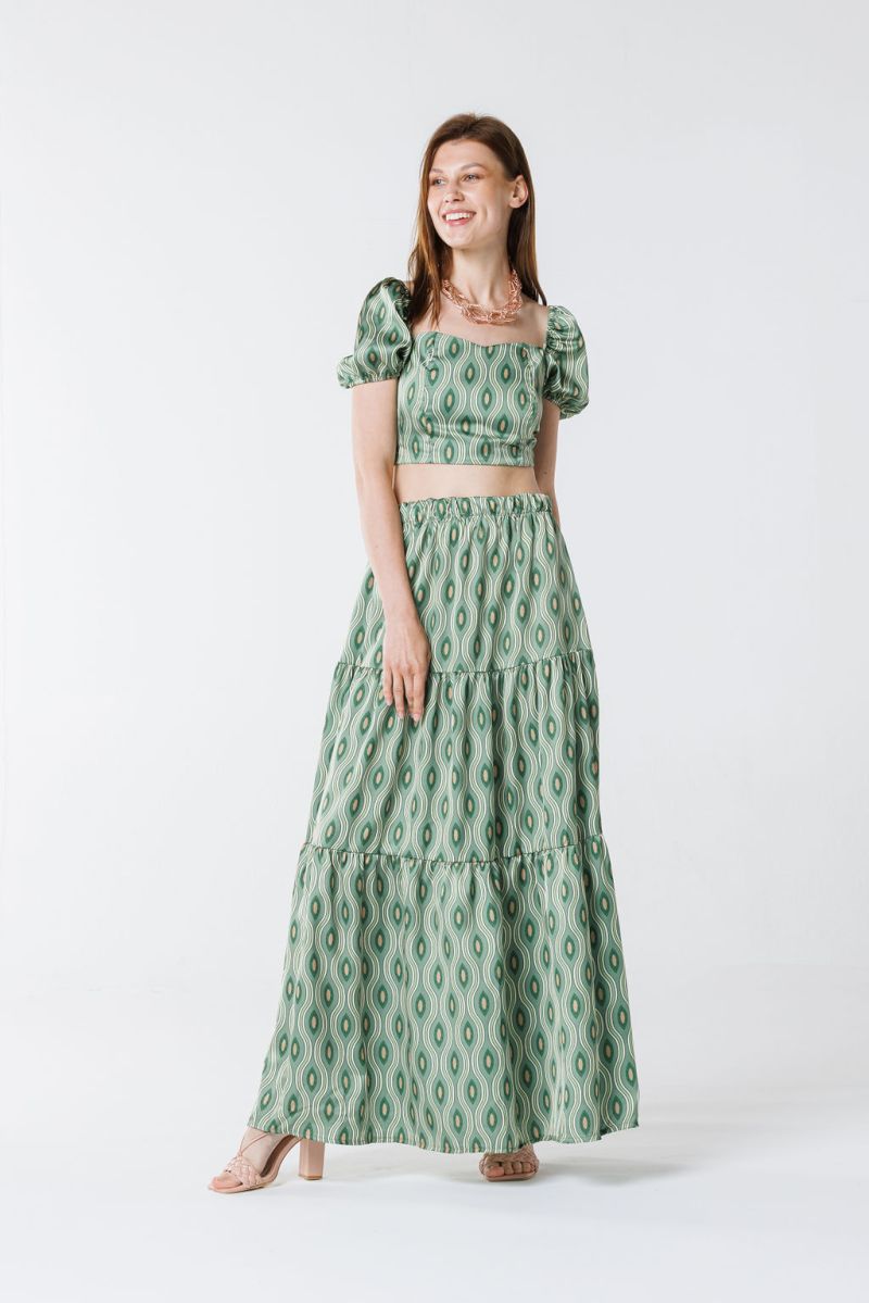 Σετ crop top και φούστα Φωτογραφία από Σετ crop top και φούστα