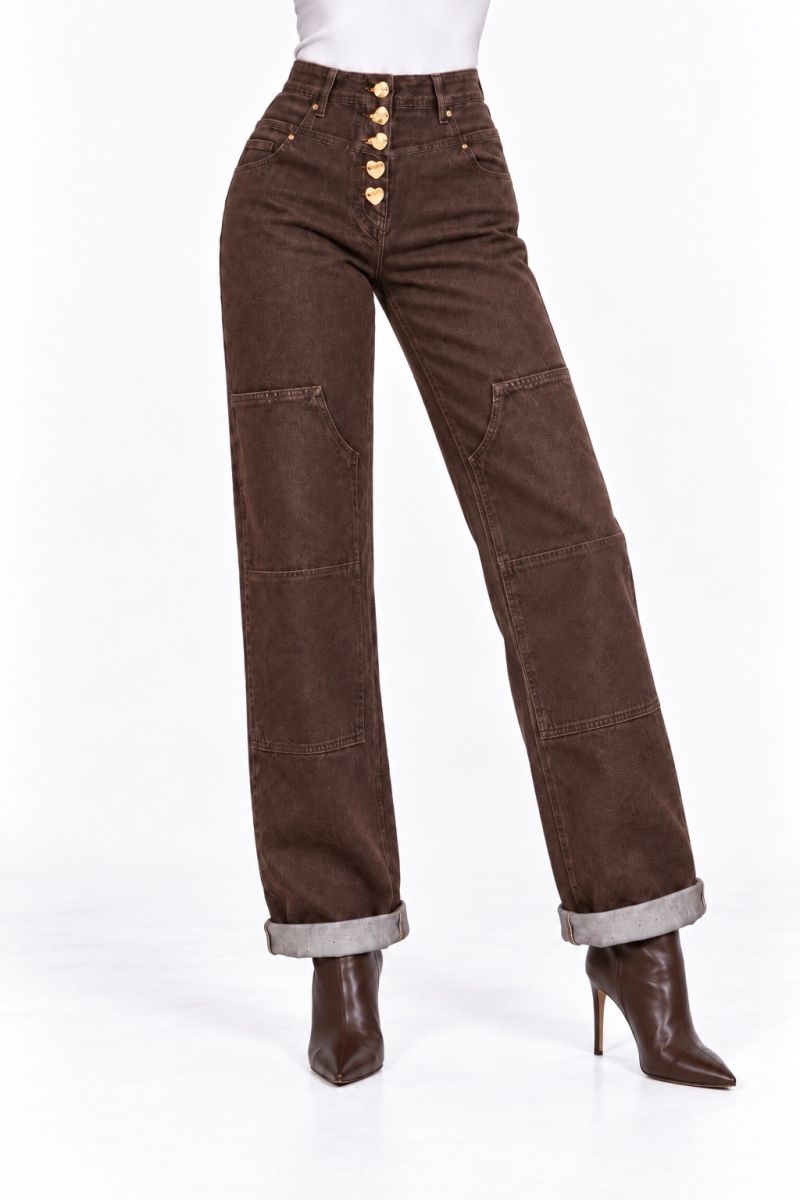 BROWN HIGH-WAISTED DENIM Φωτογραφία από BROWN HIGH-WAISTED DENIM
