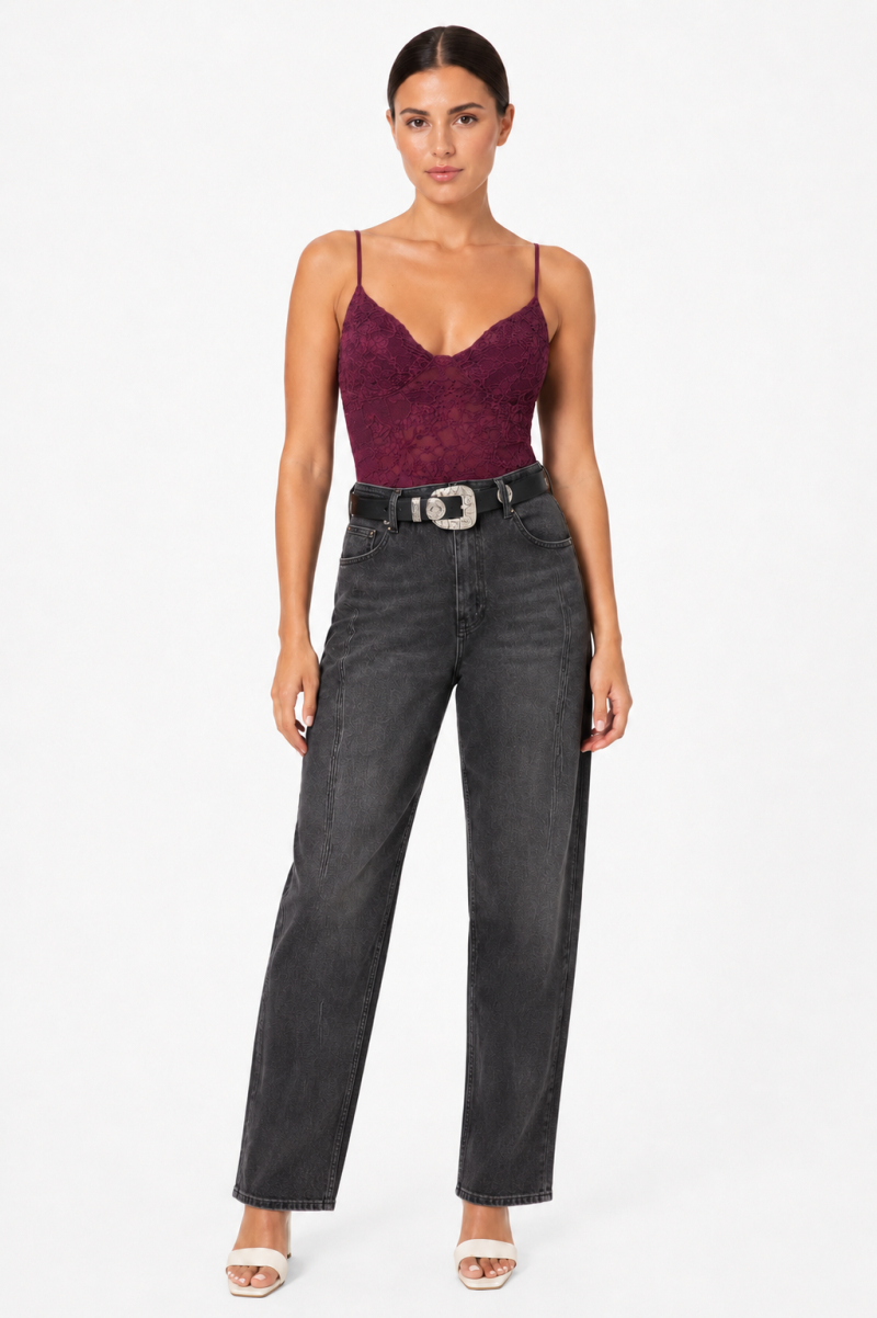 DARK GREY DENIM JEANS Φωτογραφία από DARK GREY DENIM JEANS