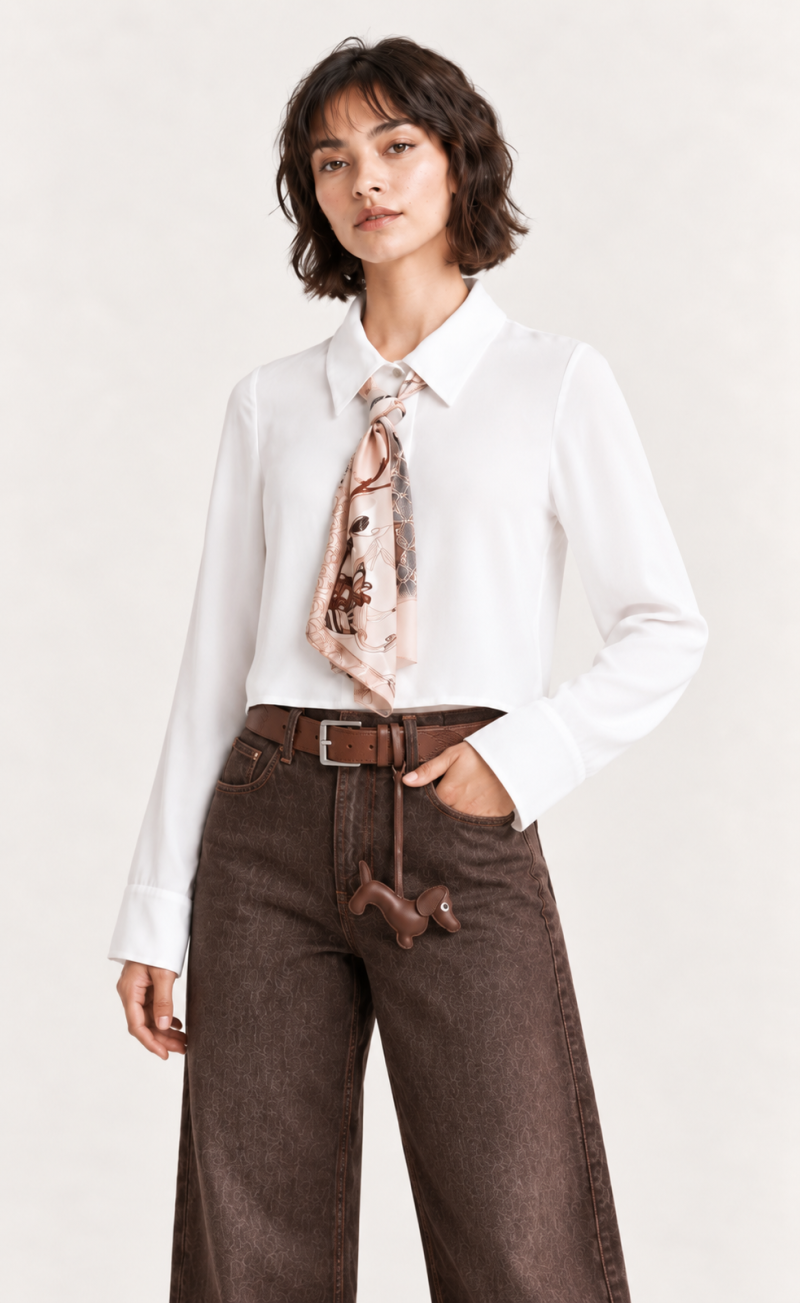SHIRT WITH SCARF Φωτογραφία από SHIRT WITH SCARF