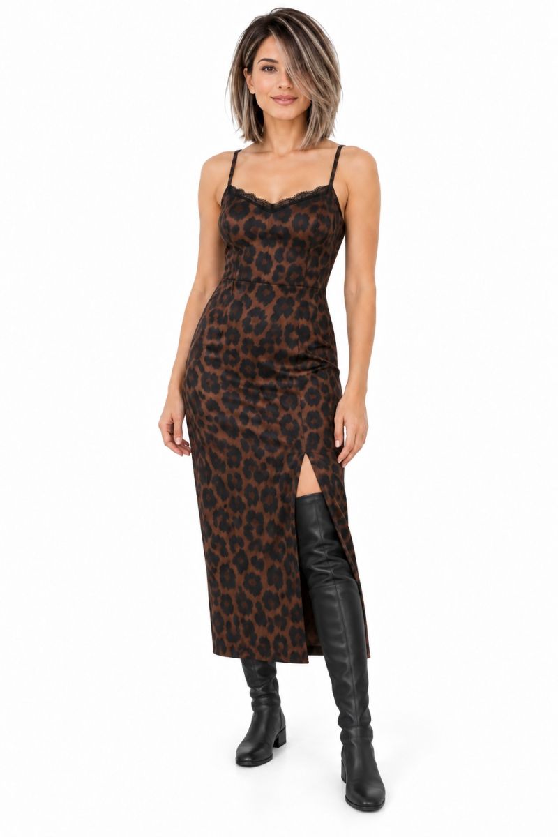 Φωτογραφία από LEOPARD DRESS LACE TRIM